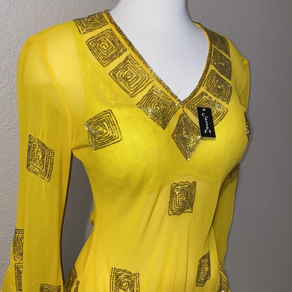 Beautiful Top size L color: yellow - Picture 10 of 10